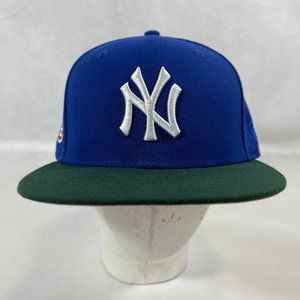 New Era x Hat Club 59FIFTY NY YANKEES JAE TIPS Blue PINK UV 7 1/4" '01 WS Patch
